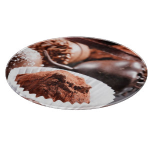 Schokoladentrüffeln Schneidebrett