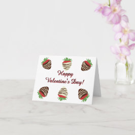 Schokoladenüberzogene Erdbeeren Valentinstagskarte Karte