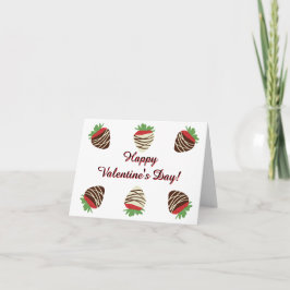 Schokoladenüberzogene Erdbeeren Valentinstagskarte Karte