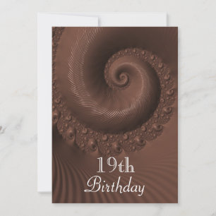 Schokoladenwellen und Wirbel 19. Geburtstag Einladung