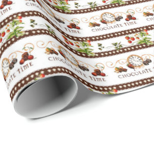 Schokoladezeitmuster Geschenkpapier