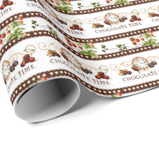 Schokoladezeitmuster Geschenkpapier (Rolleneckpunkt)