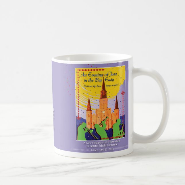 Schola Cantorum blanc "Big Easy" tasse de gala  (Droite)