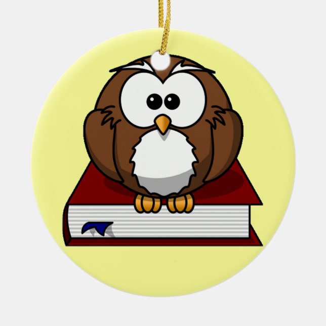 Scholly Owl Keramik Ornament (Vorne)