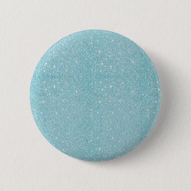 Schön angesagter, weich blauer Glitzer-Shirt Button (Vorderseite)