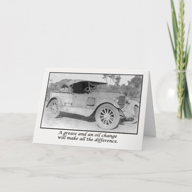 Schon bald wartete das Vintace Auto für den Servic Karte (Vorderseite)