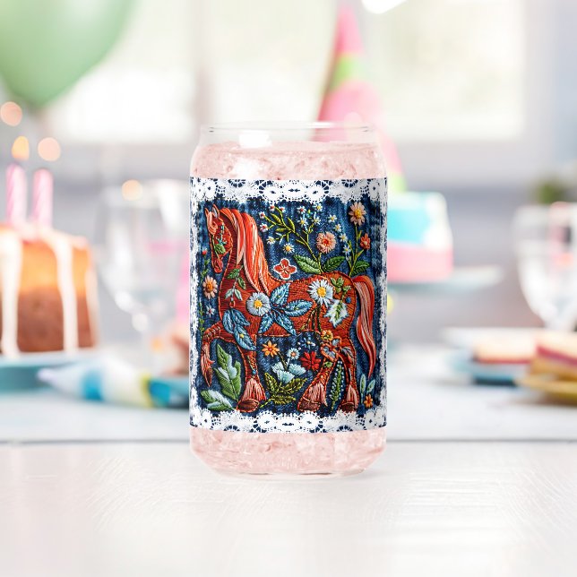 Schön besticktes Pferd Dosenglas (Insitu (Geburtstag))