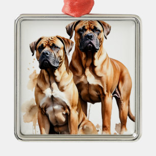 SCHÖN BROWN BOERBOEL DOG ORNAMENT AUS METALL