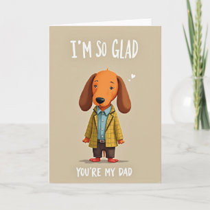 Schön, dass du mein Papa bist Hunde-Kunstkarte Karte