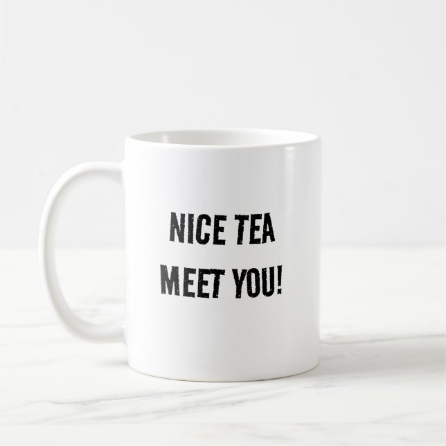 Schön dich kennenzulernen kaffeetasse (Links)