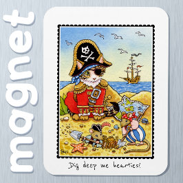 Schön! Funny Pirate Cat Maus Magnet