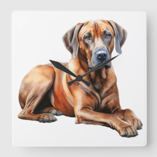 SCHÖN GROSSER RHODESIAN RIDGEBACK DOG QUADRATISCHE WANDUHR