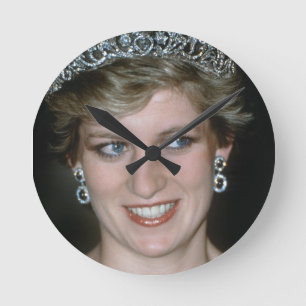 Schön! HRH Prinzessin von Wales Runde Wanduhr