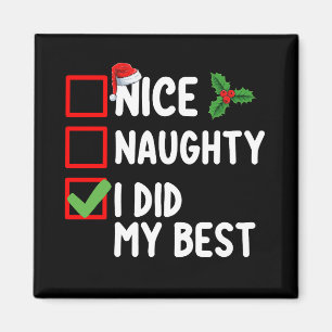 Schön, ich habe meine beste Weihnachtszettel-Famil Magnet