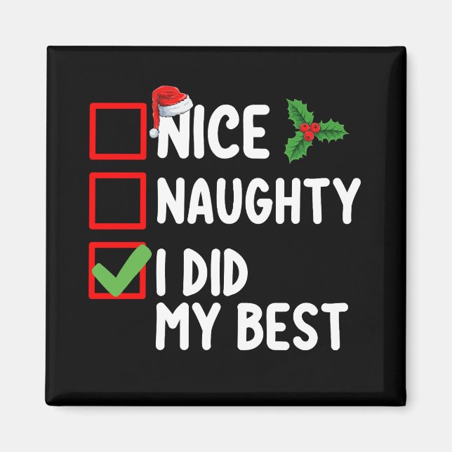 Schön, ich habe meine beste Weihnachtszettel-Famil Magnet (Vorne)