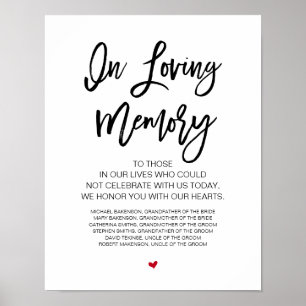 Schön in liebevoller Erinnerung, schwarze Gedenk T Poster