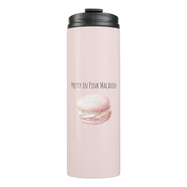 Schön in Rosa Macaron Thermosbecher (Vorderseite)