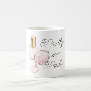 Schön in Rosa Weiße Nagellack Kaffeetasse