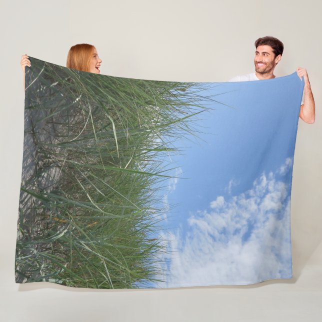 schön, Landschaft, Dünen, Gras, Himmel, Sommer, Fleecedecke (Beispiel)
