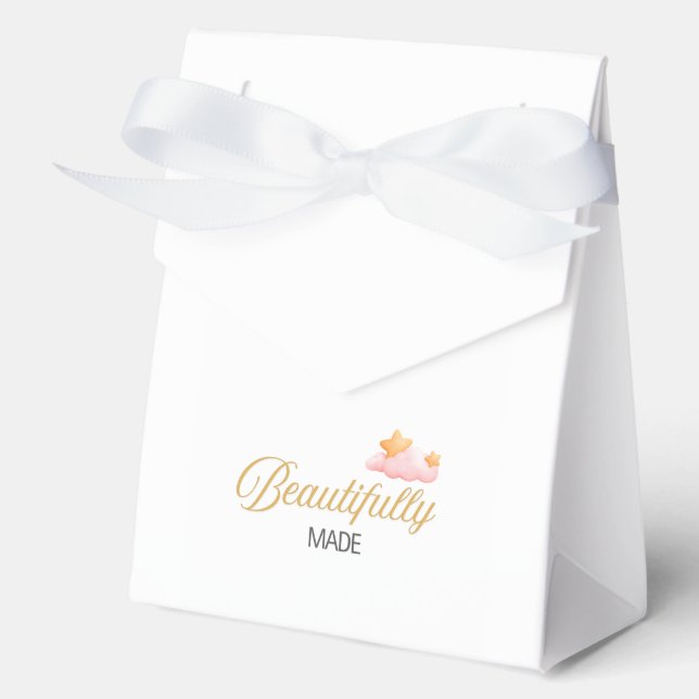 Schön Made (Baby Girl) Gefallen Box Geschenkschachtel (Vorderseite)