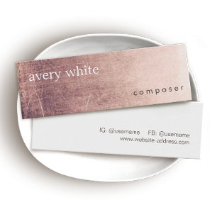 Schön Minimalistischer Texturlook Mini Visitenkarte