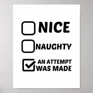 SCHÖN NAUGHTY WURDE EIN VERSUCH GEMACHT POSTER