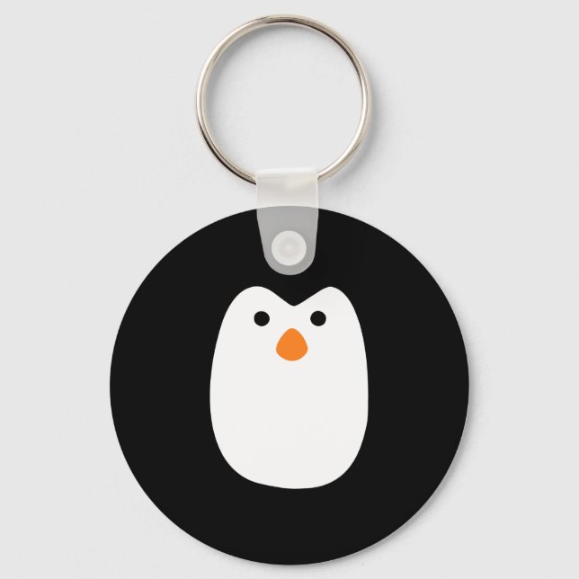 schön niedliches Pinguingesicht Schlüsselanhänger (Vorderseite)