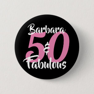 Schön Personalisiert 50 und Fantastisch Benutzerde Button