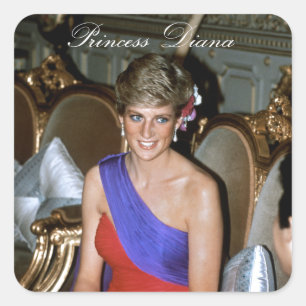 Schön! Princess Diana Thailand 1988 Quadratischer Aufkleber