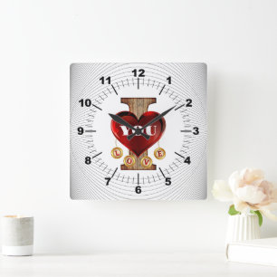 schön quadratische wanduhr