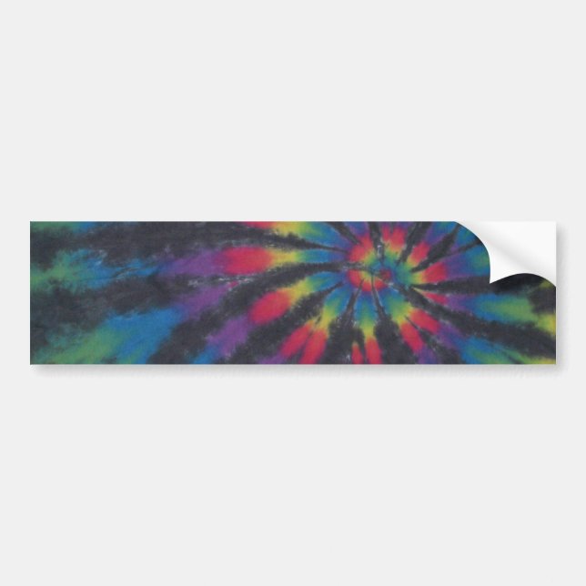 Schön Rainbow Swirl Spiral Gefärbte Krawatte PhatD Autoaufkleber (Vorne)