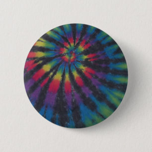 Schön Rainbow Swirl Spiral Gefärbte Krawatte PhatD Button