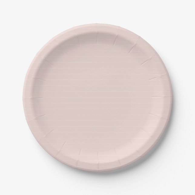 Schön rosa, dünne Streifen niedlich Pappteller (Vorderseite)