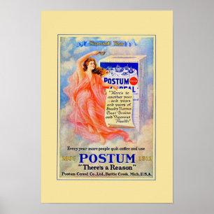 Schön stark Vintages POSTUM Mädchen-Bild finden Poster
