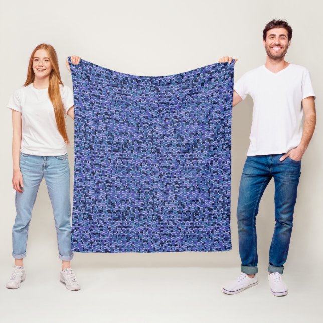 Schön , Strickmuster , gestrickt , blau und Fleecedecke (Beispiel)