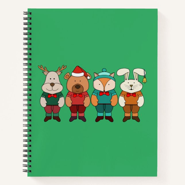 Schön Tiere bereit für den Winter Notizbuch (Vorderseite)