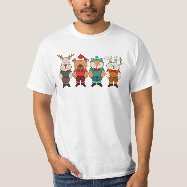 Schön Tiere bereit für den Winter T-Shirt (Vorderseite)