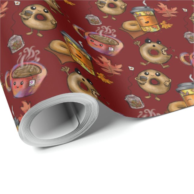 Schön und Tee Geschenkpapier (Rolleneckpunkt)