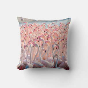 Schön und Wild - Flamingoschwarm,groß,rosa,d Kissen