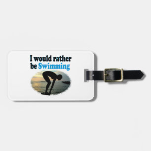 SCHÖN WÜRDE ICH AUCH DAS MÄDCHEN-DESIGN SCHWIMMEN GEPÄCKANHÄNGER
