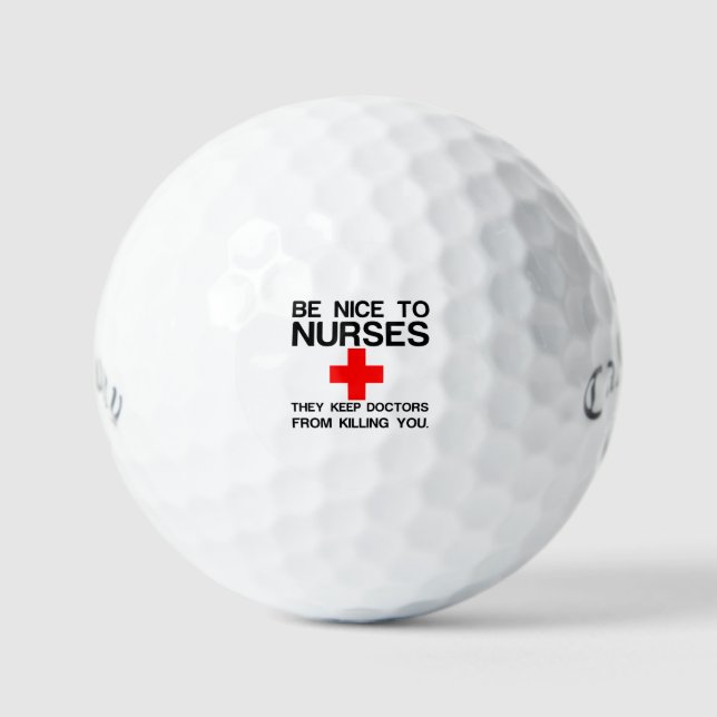 SCHÖN ZU DEN KRANKEN SEIN GOLFBALL (Vorderseite)