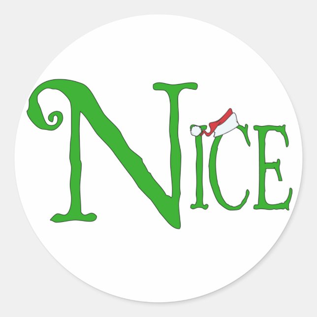 Schön zu Weihnachten Runder Aufkleber (Vorderseite)