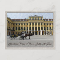 Schönbrunn Palace in Vienna, Austria with Fiaker
