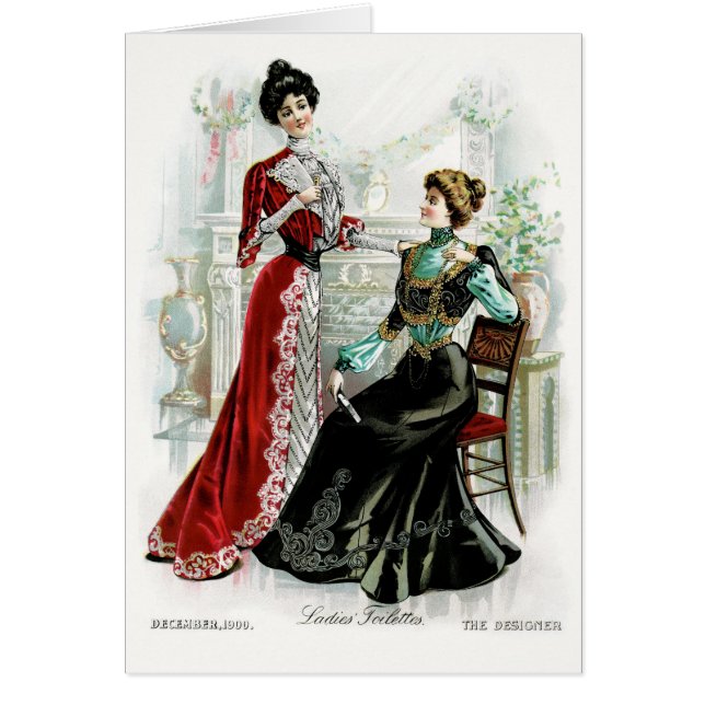 Schöne 1900er Vintage Designerin Frauen (Vorne)