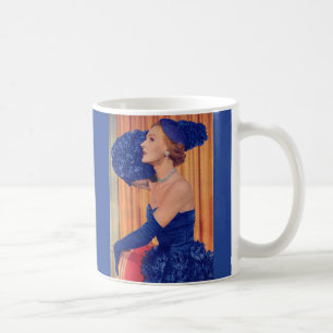 Schöne 1950er Jahre in blau Kaffeetasse
