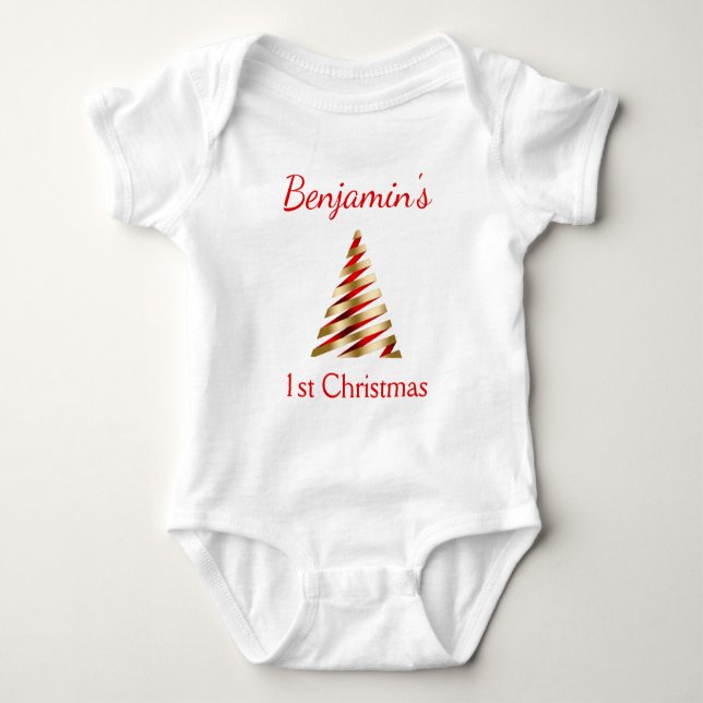Schöne 1. Weihnachten Baby Strampler (Vorderseite)