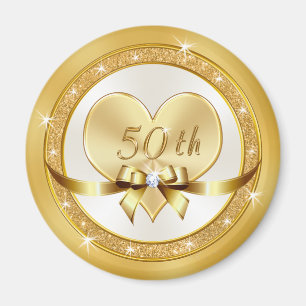 Schöne 50-jährige Jubiläumsfavoriten billige Gold Magnet