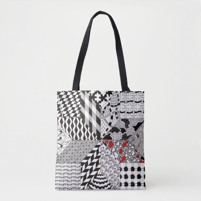 Schöne 8-Punkte-Quilting-Block Tote-Tasche Tasche (Vorderseite)