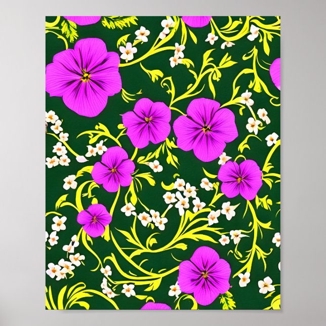 Schöne Abbildung eines Musters violetter Strömung Poster (Vorne)