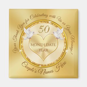 Schöne, aber billige Gastgeschenke zum 50. Jubiläu Magnet
